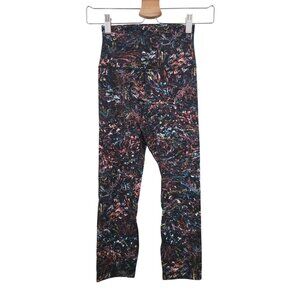 Lululemon Align Crop 21" Black/Foliage Athletic Yoga High-Rise Leggings Sz 2